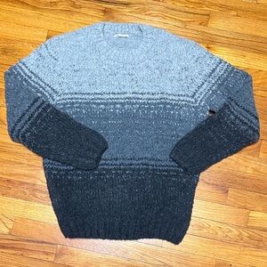 Zara Men's Black and Gray Thick Sweater